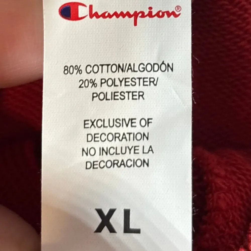 Champion NWT Size XL Women's Red Pull-On Elastic Waist Shorts Motif Taping